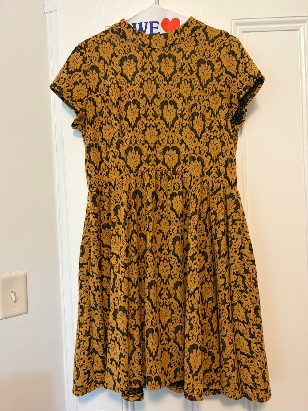 Mustard yellow floral mini dress Xhilaration brand size L